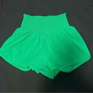 Aerie Emerald High-Waisted Shorts